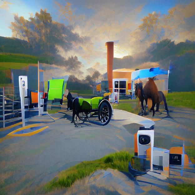 Amish Horse and Buggy Scene