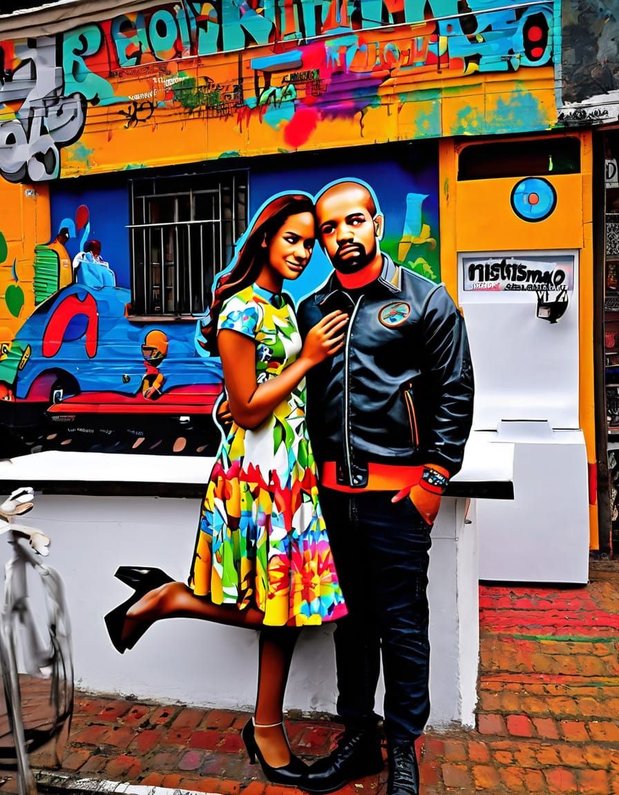 Graffiti Art Caricature in Street Style