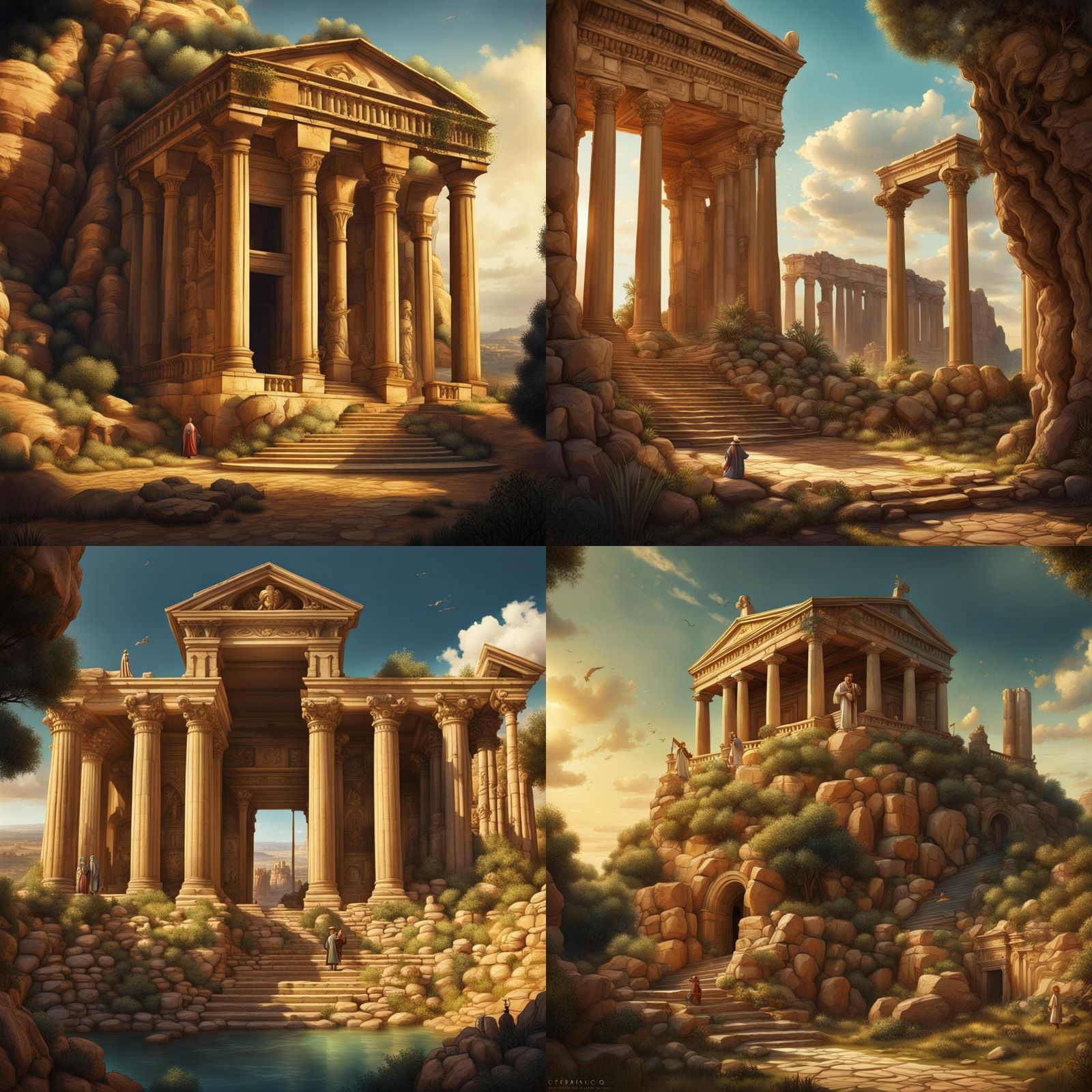 Luigi Pirandello Cartoon Reading at Temple