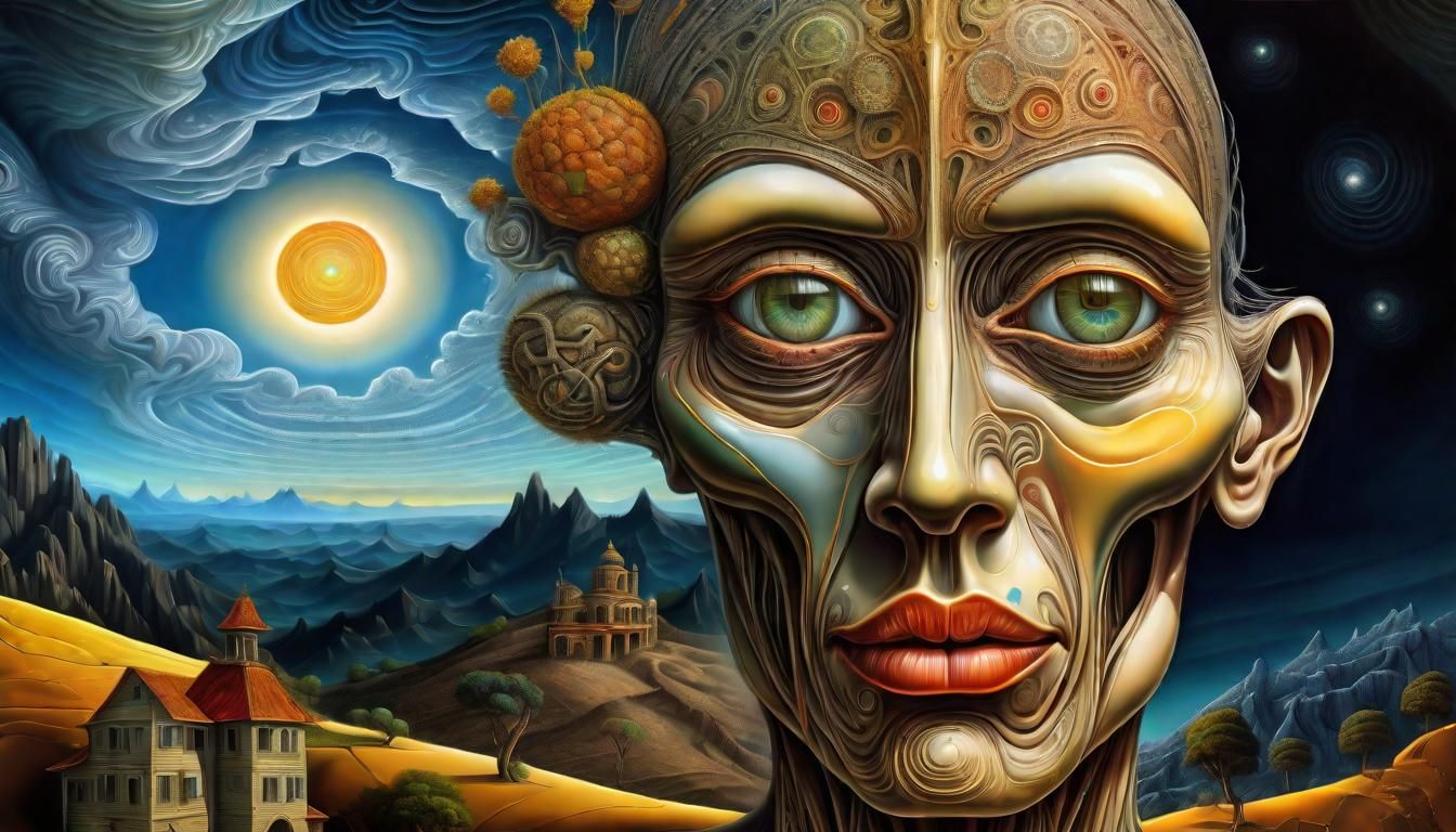 Surreal Dreamlike Landscape Inspired by Masters