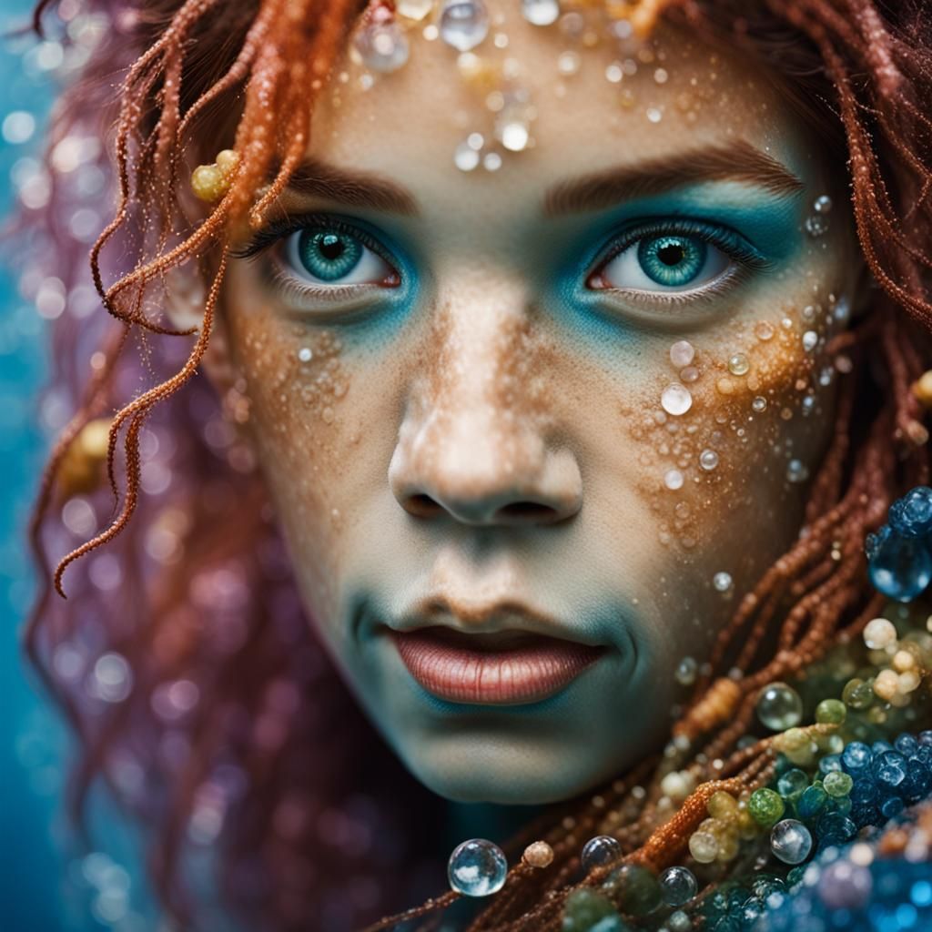Stunning Mermaid Portrait with Professional Photography Styl...