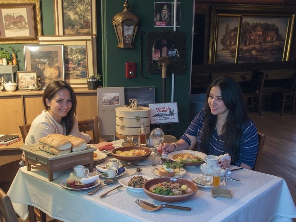 Cozy Americana Scene in a Classic Cracker Barrel