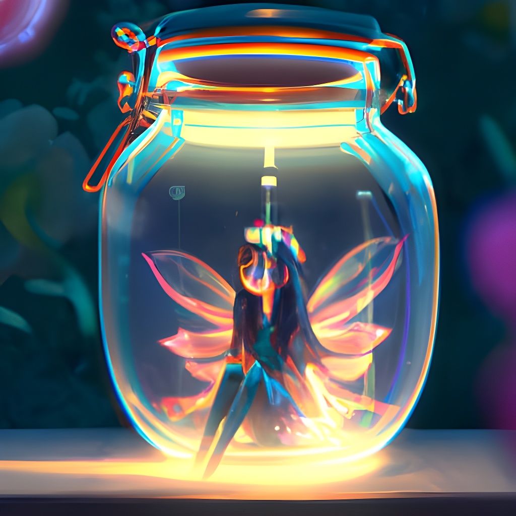 Magical Fairy in Glass Jar: Concept Art