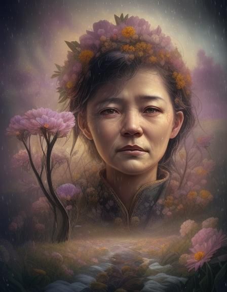 Fantasy Portrait Reflecting Seasonal Affective Disorder