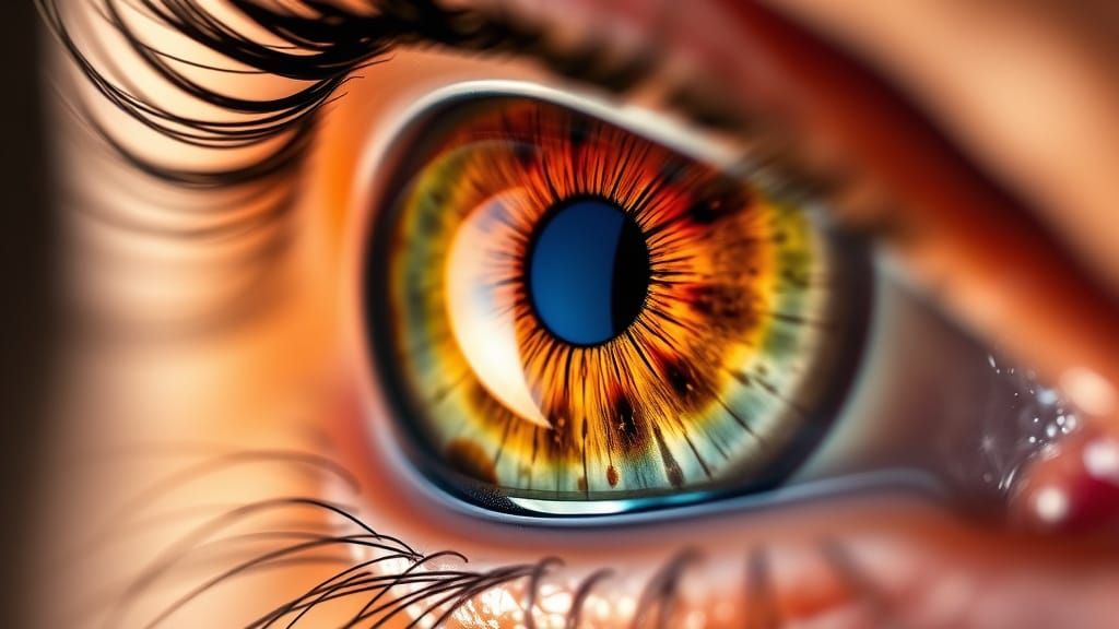 Detailed Macro Photograph of a Vibrant Eye