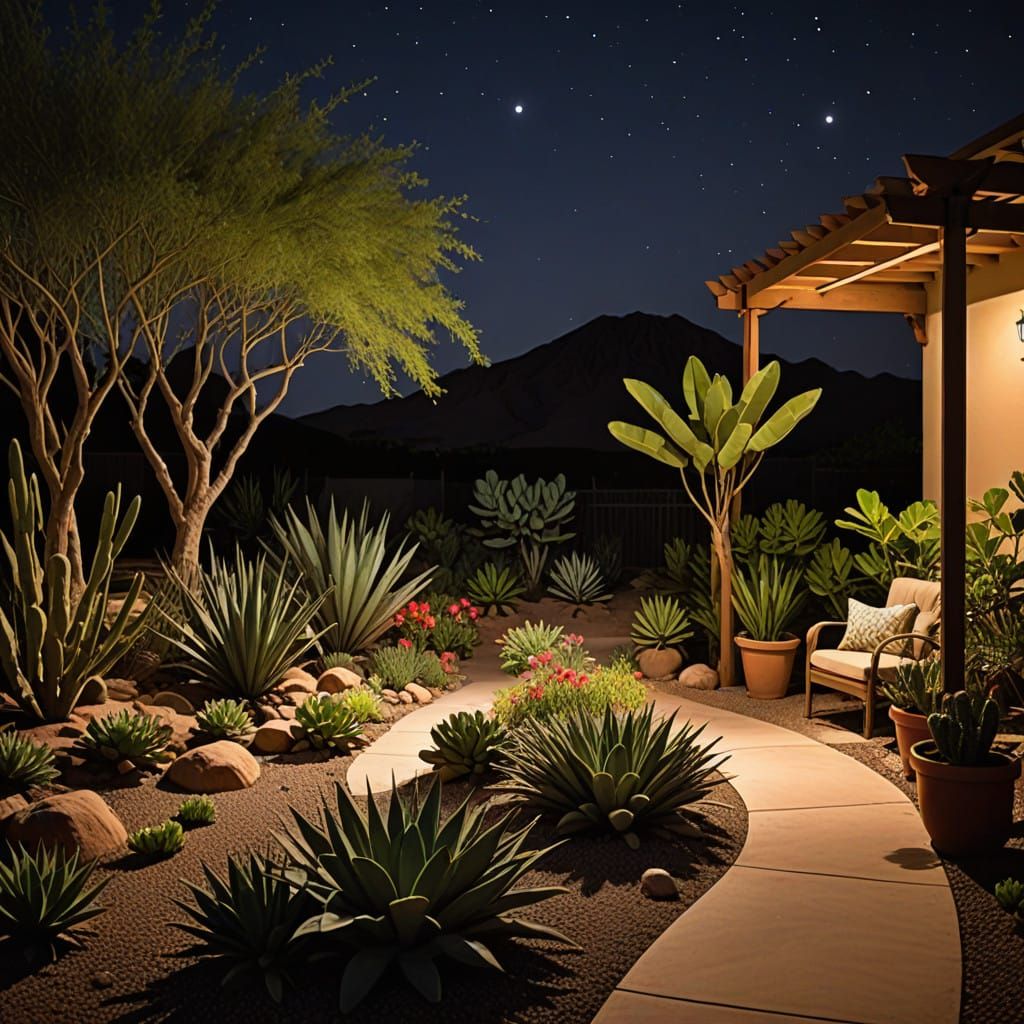 Desert Night Garden