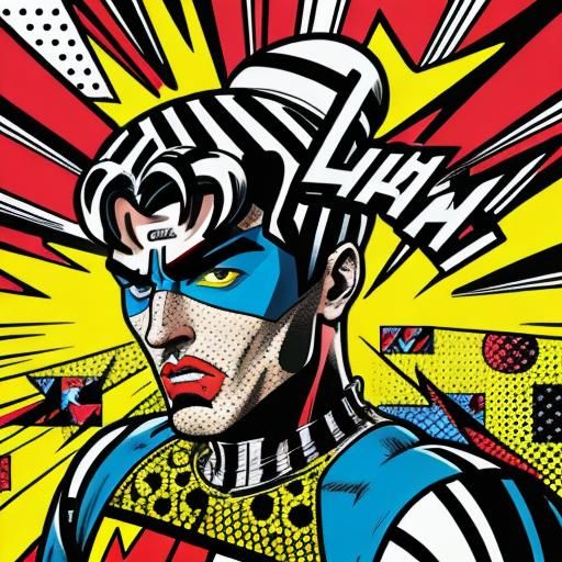 Striking Pop Art Portrait with Ben-Day Dots