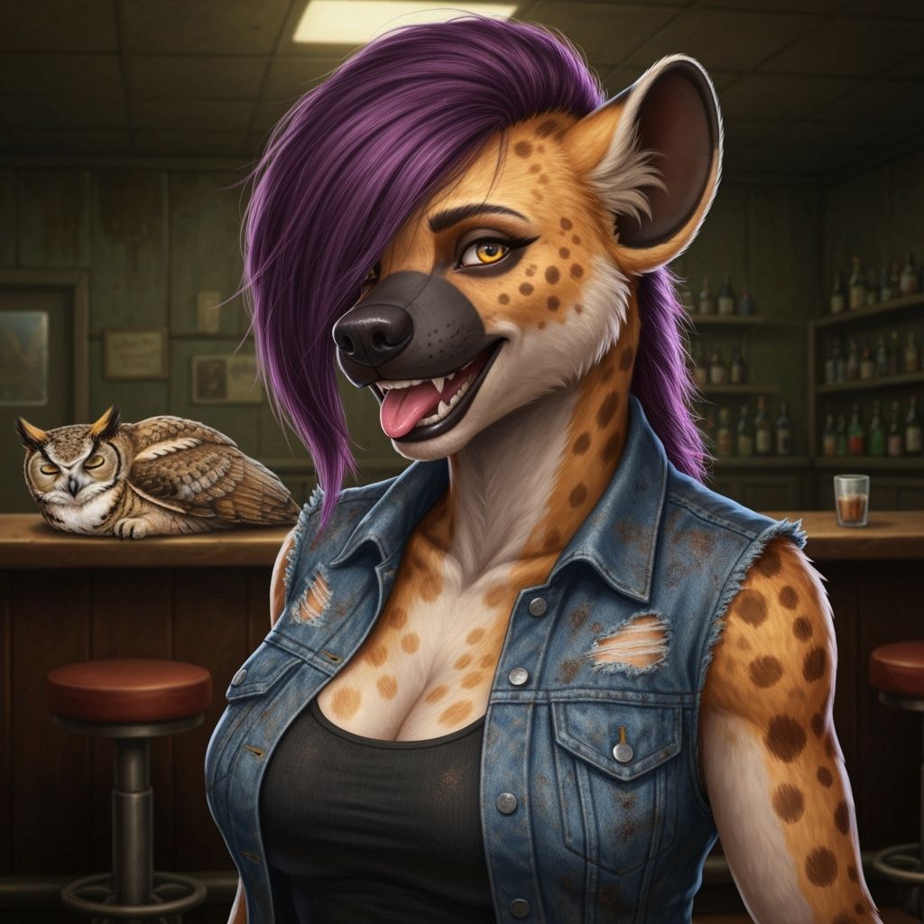 Atmospheric Portrait of a Flirtatious She-Hyena