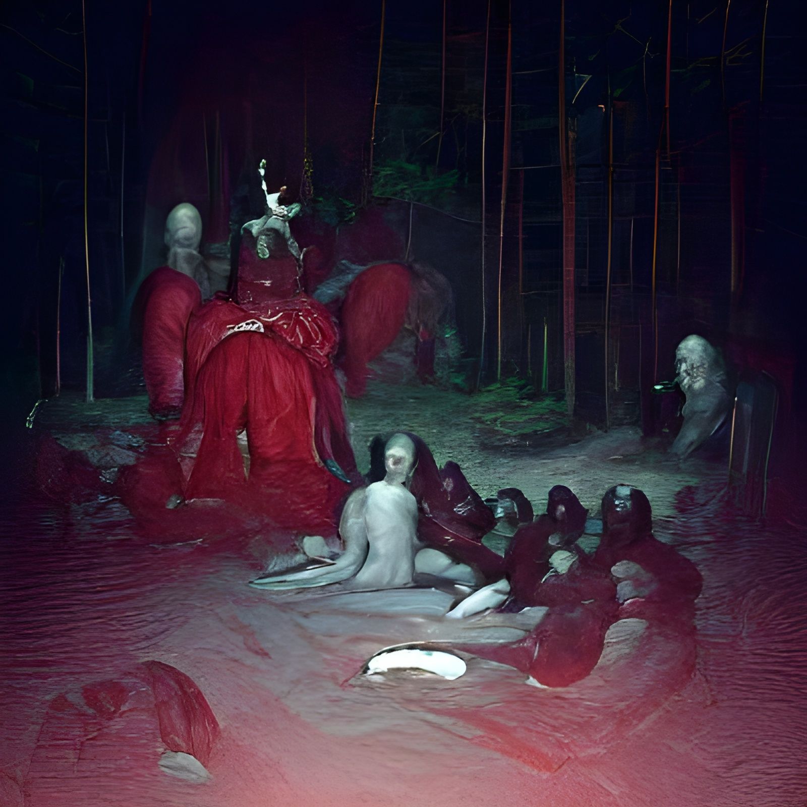 Midnight Satanic Ritual in Dark Fantasy Style