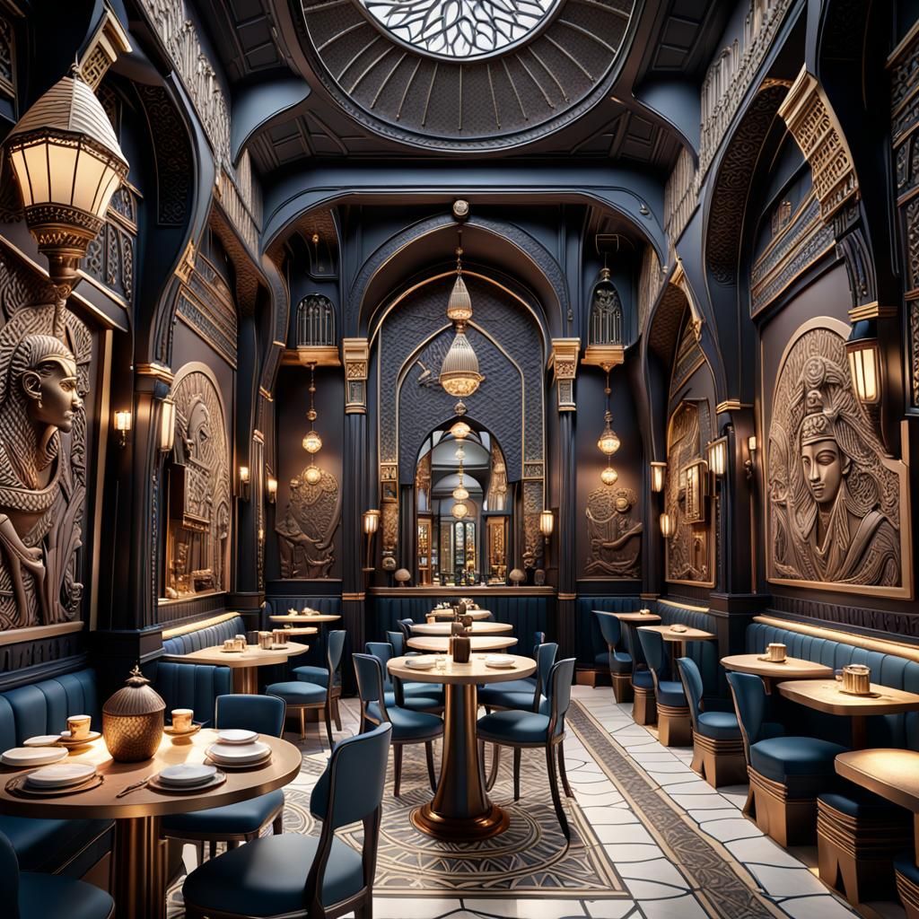 Coffee shop Ancient Egyptian style