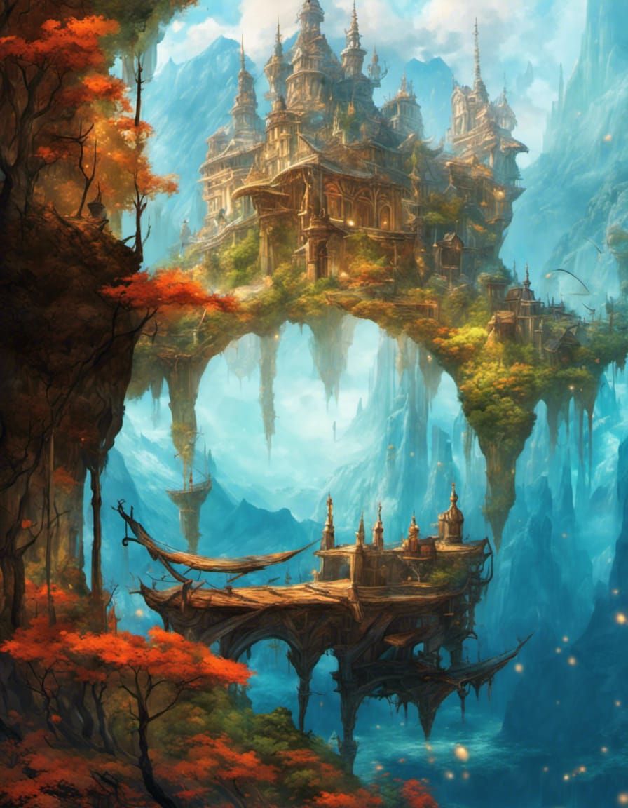 Ethereal Glass City: A Surreal Landscape