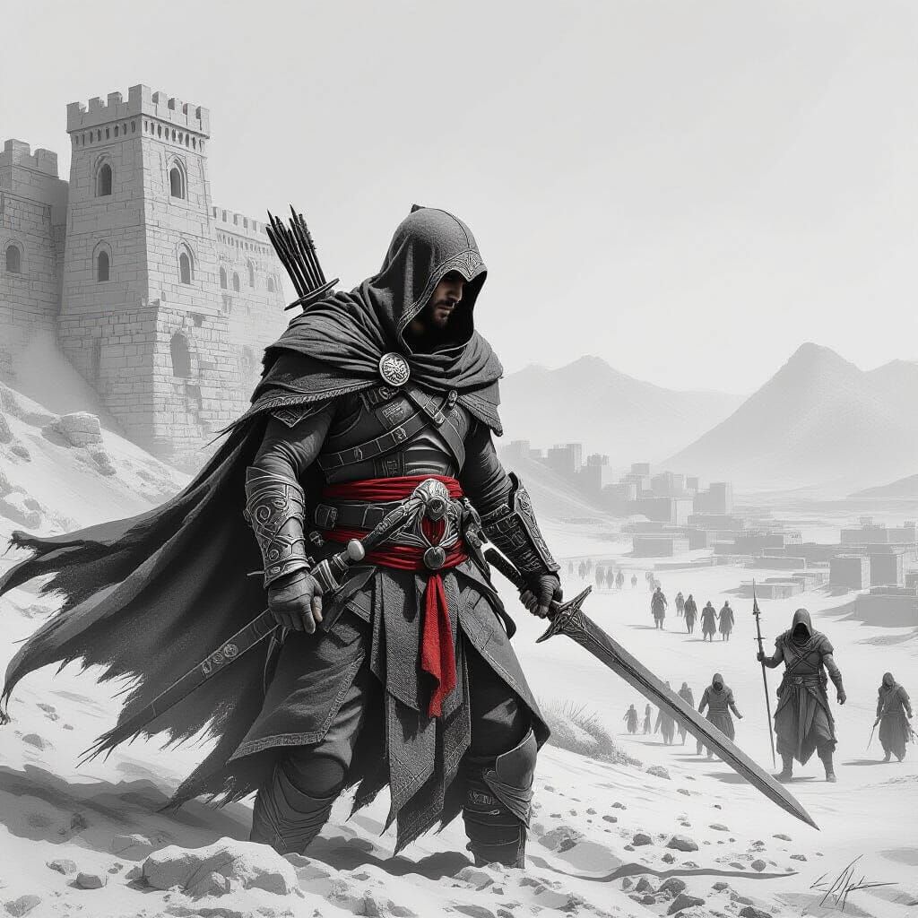 Assassin's Creed Origins Wallpaper in Charcoal