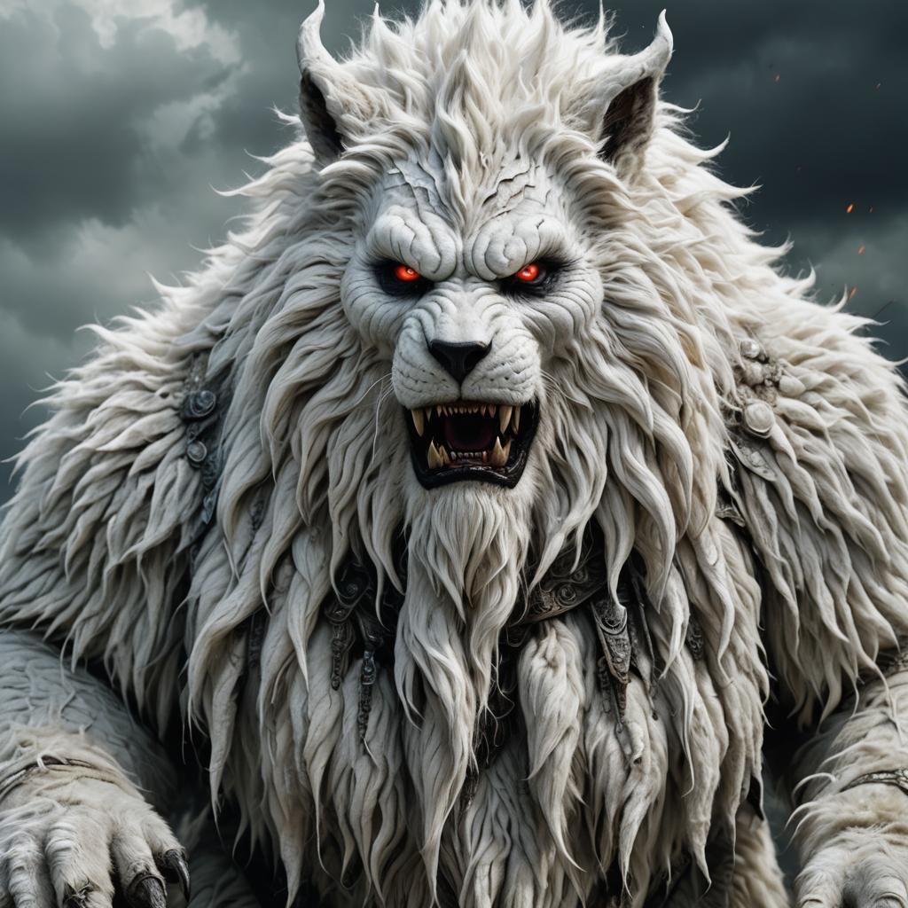 Menacing White Furry Horror Creature in Unreal Engine
