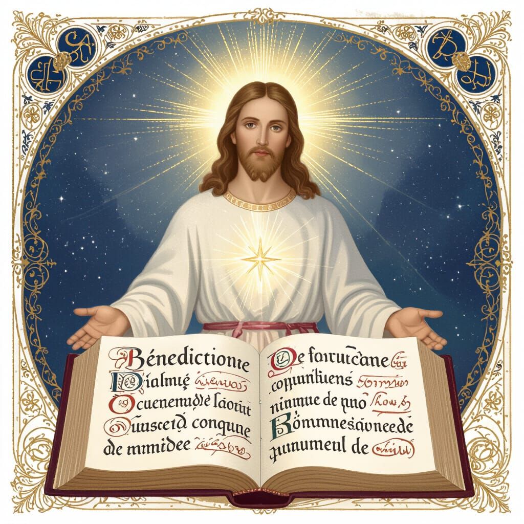 Divine Blessing: An Ethereal Scene of Peace