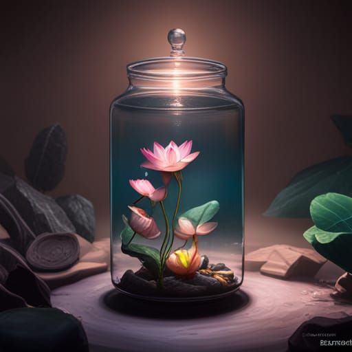 Little Fish in a Jar: Detailed Matte Painting