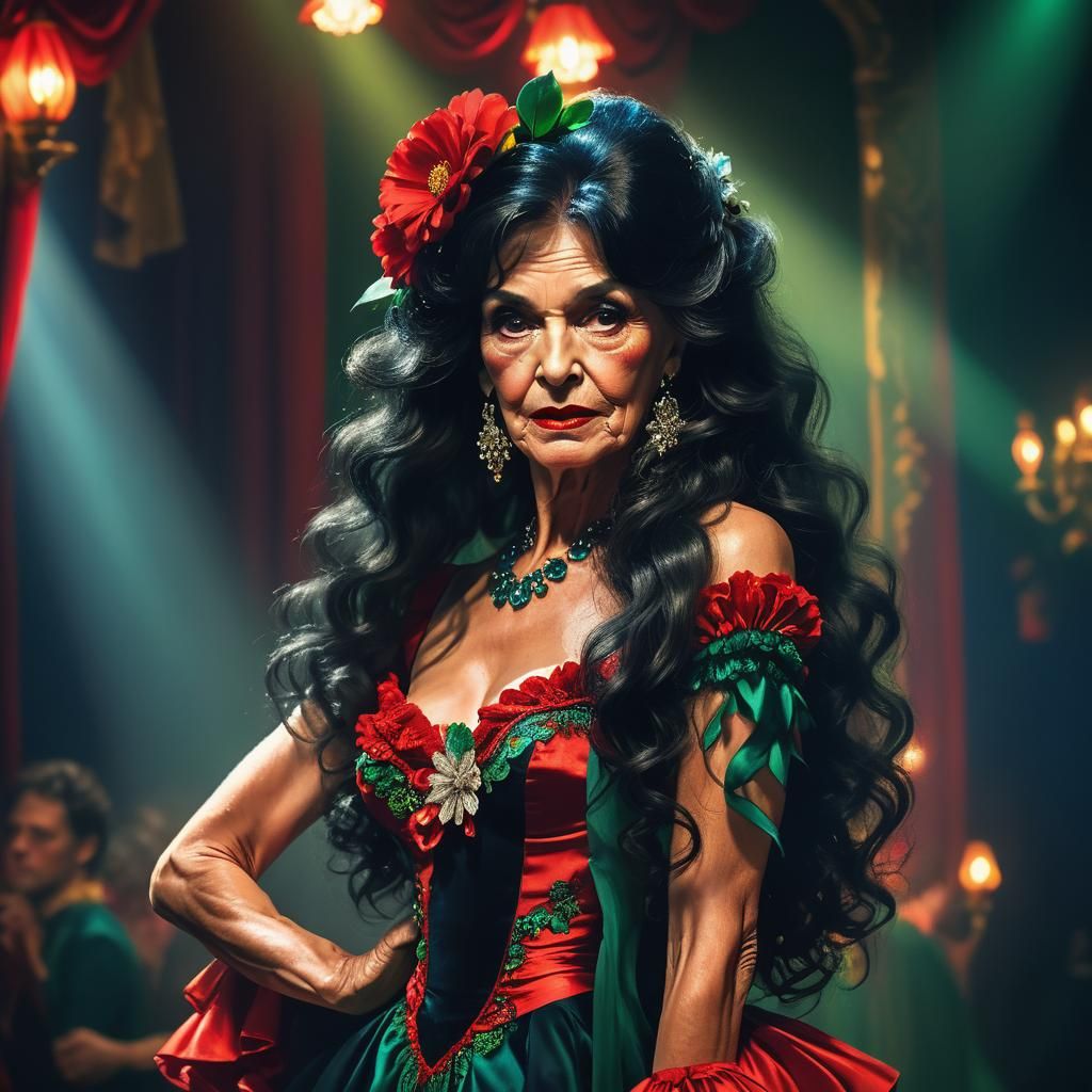 Flamenco Carmen: Fantasy Portrait in Digital Painting Style