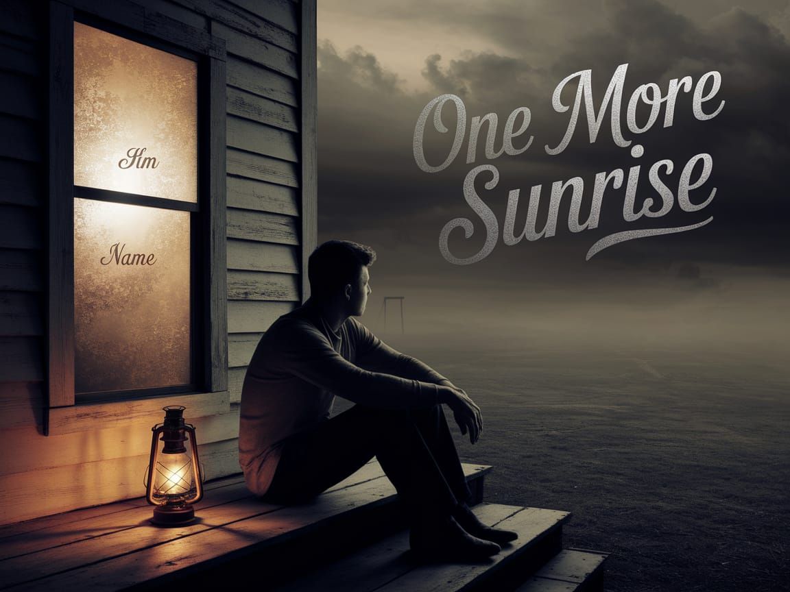 Lonely Country Ballad Singer at Sunset