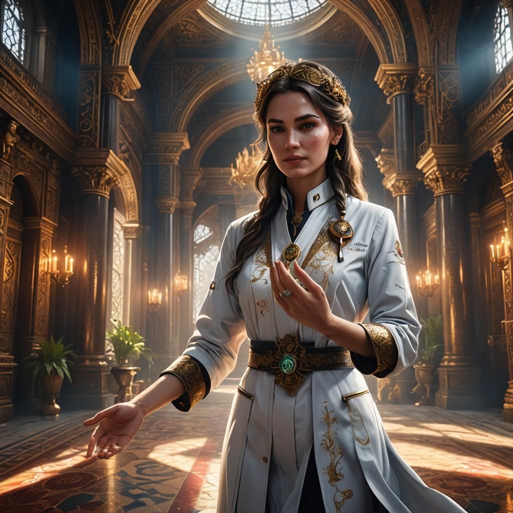 Mystic Doctor with Healing Hands: Fantasy Art