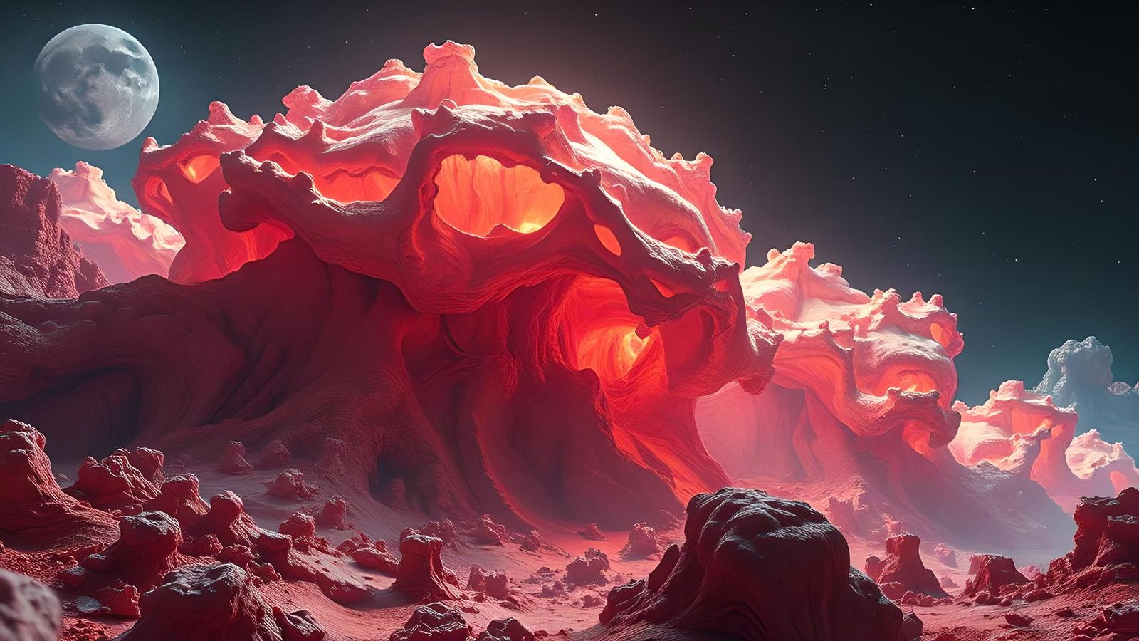 Chromatic Fractal Formations in Utopian Style