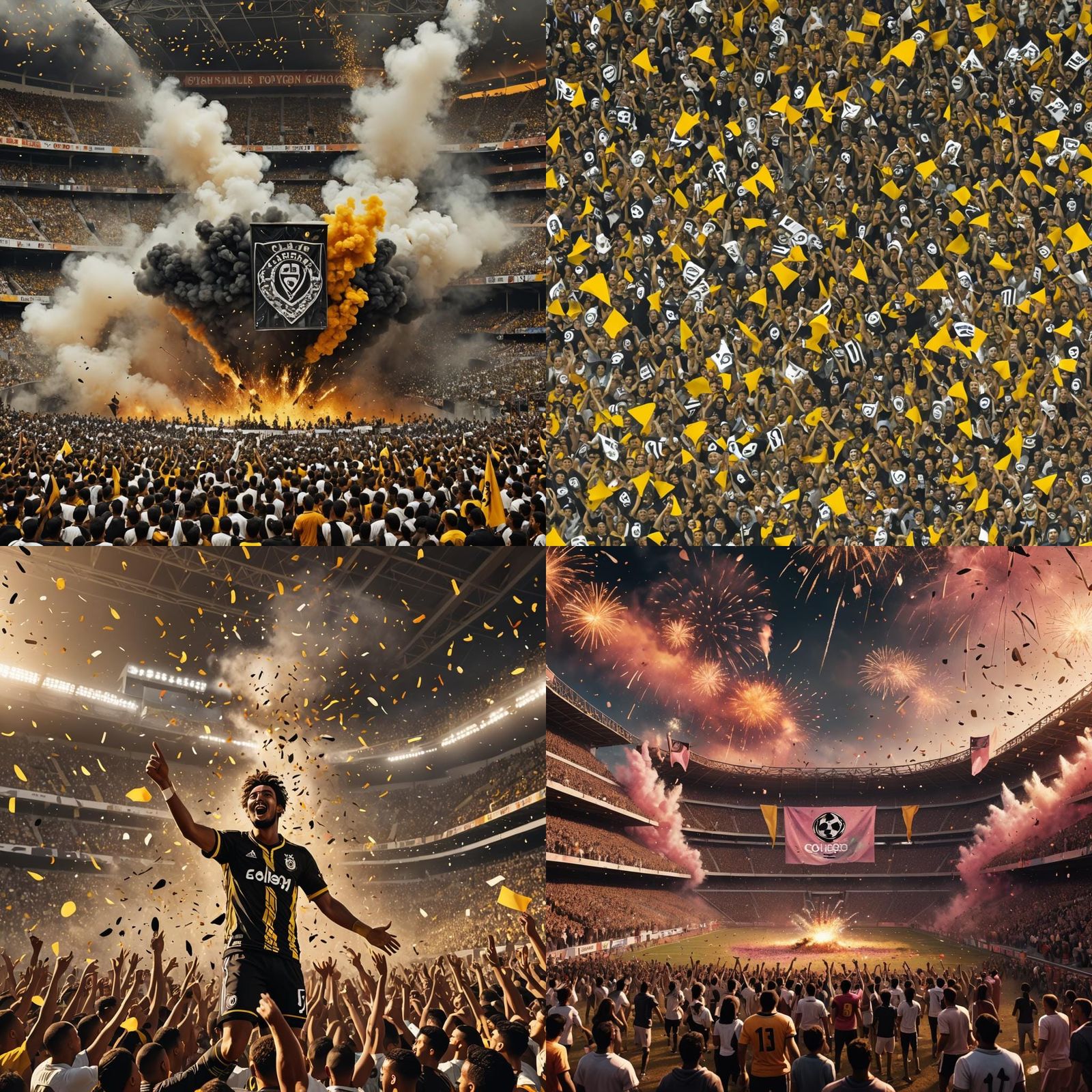 Abstract Soccer Crowd Art: Grand Stadium Spectacle
