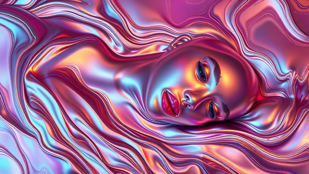 Molten Metallic Humanoid in Progressive Art Style