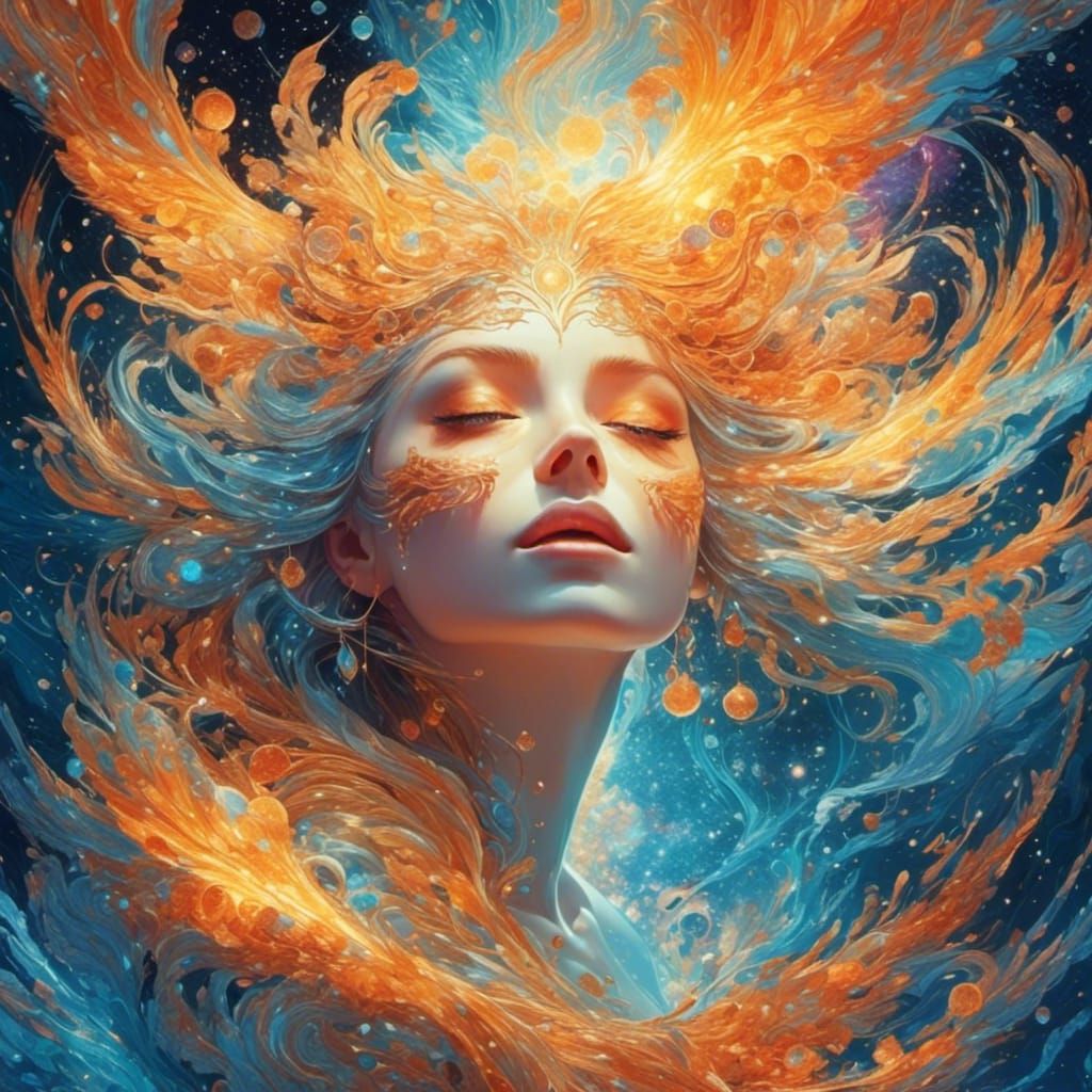 Ecstatic Dance of Four Elements: Cosmic Illustration