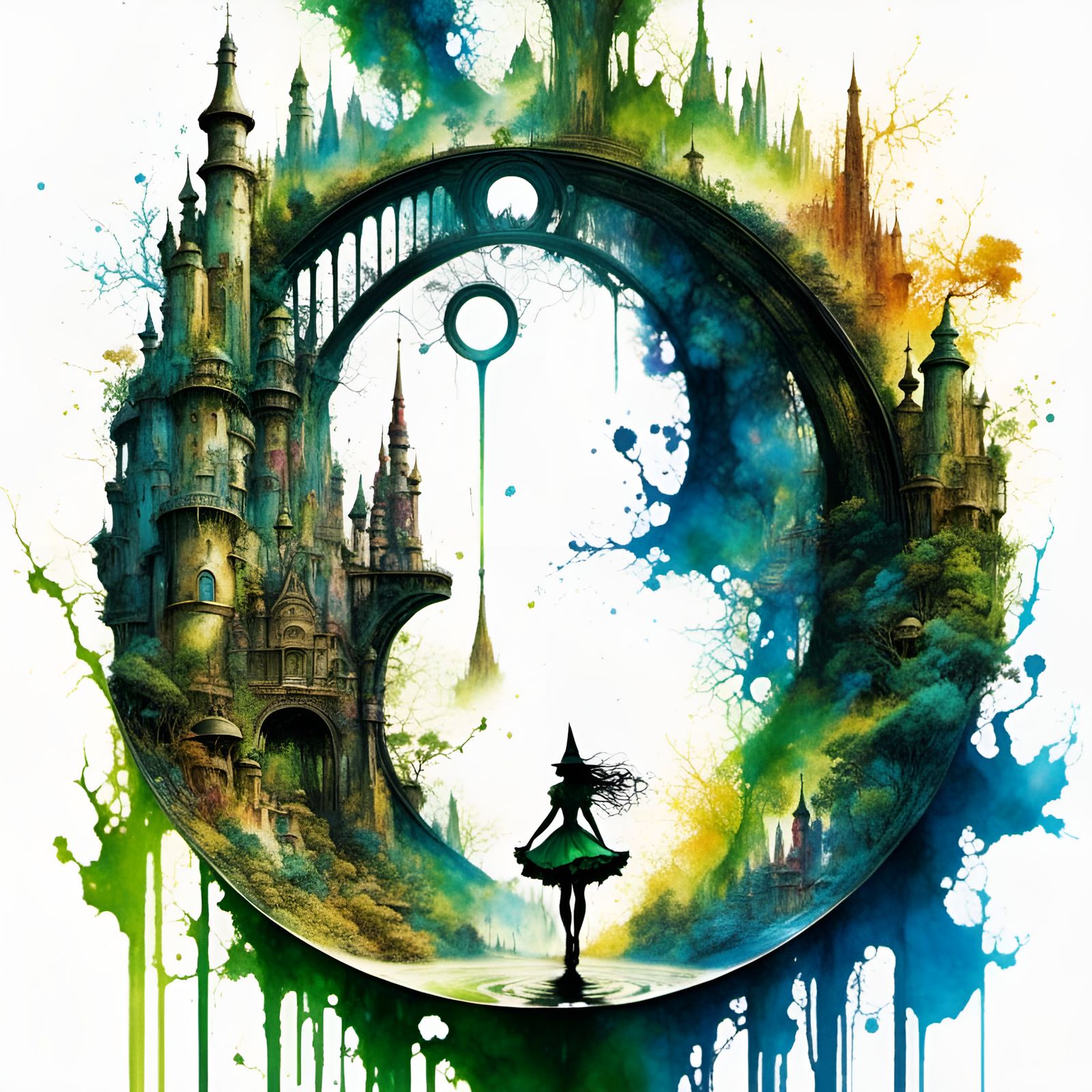 Ink Splatter Portal to Wizard of Oz Realm