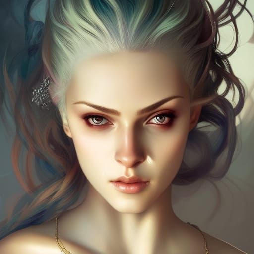 Vibrant Portrait with Unique Hairstyle