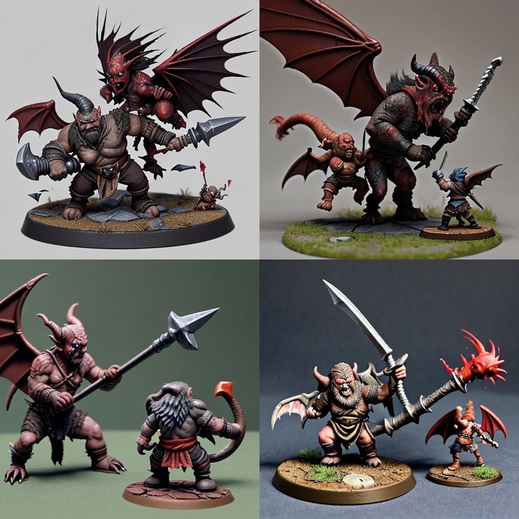 Fierce Dwarf Battlerager Attacks Kobold in Battle