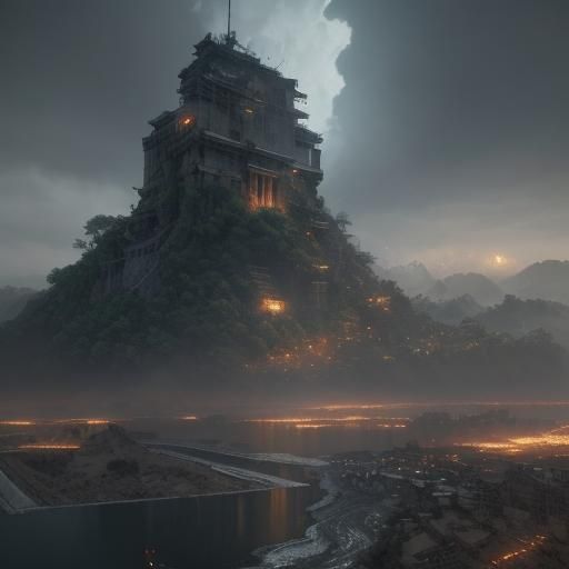 Victorious Japanese Empire in Alternate History, 3D Renderin...