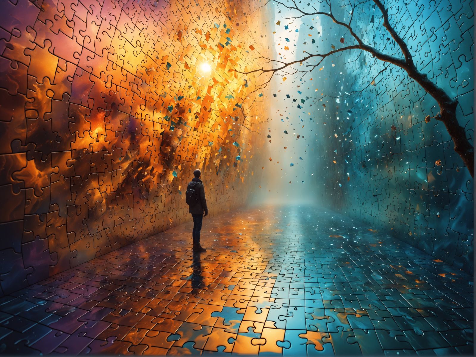 Surreal Dreamscapes Puzzle Art in Divine Oil Style