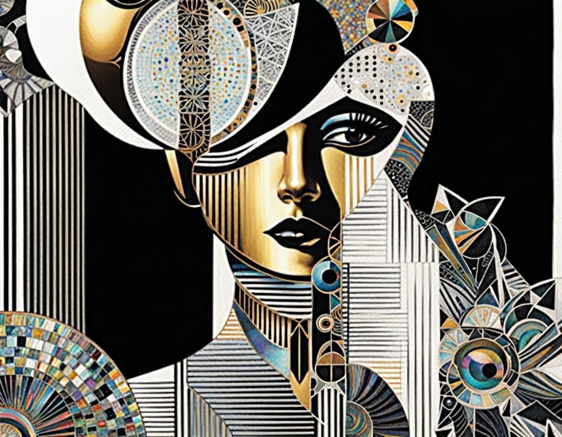 Iridescent Bohemian Masks in German Expressionist Style