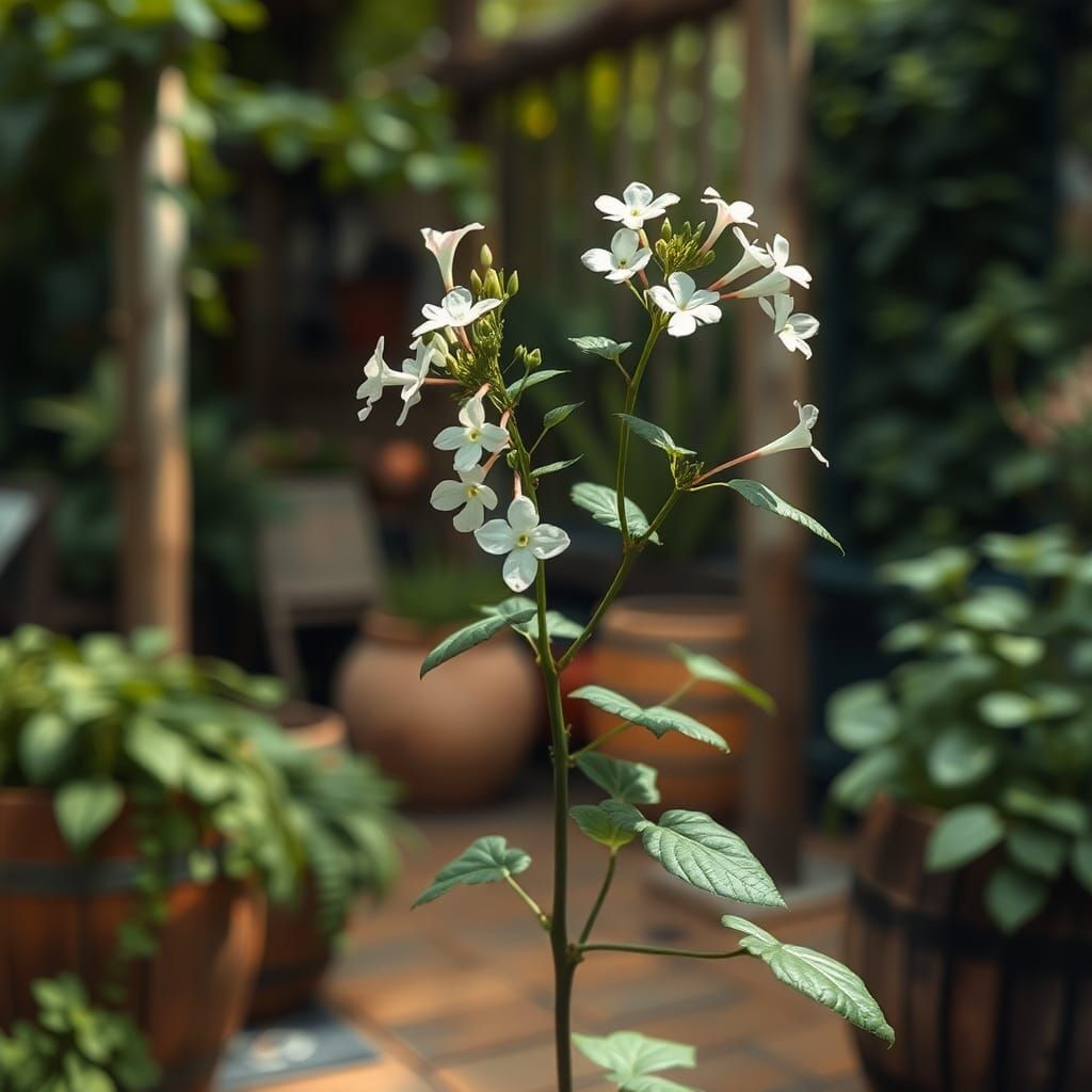 Leander Plant in Impressionist Garden Setting