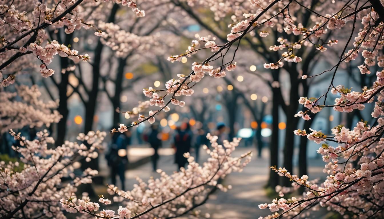 Japanese Cherry Blossoms in Natural Light