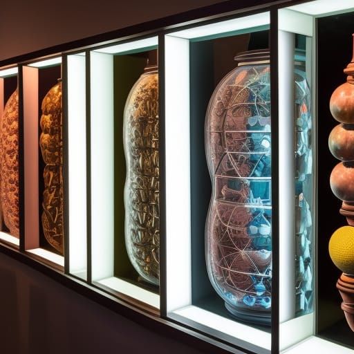 Surreal Anatomical Specimens in Alien Museum