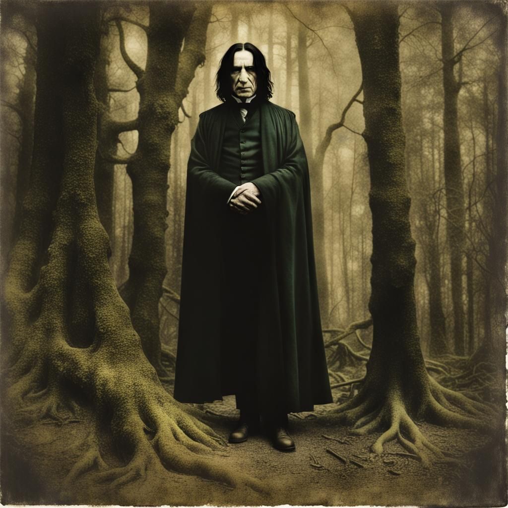 Severus Snape in Eldritch Forest, Gum Bichromate Print