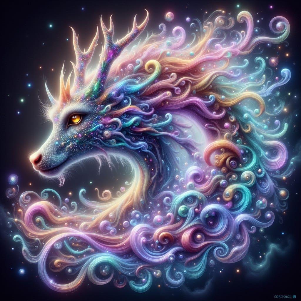 Majestic Cloud Dragon in Dreamy Enchantment Style