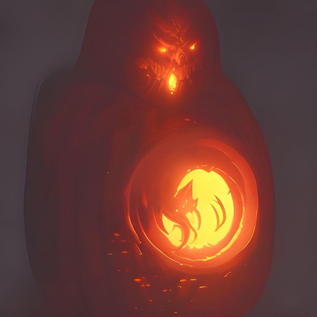 Sinister Pumpkin Demon in Gothic Fantasy Art
