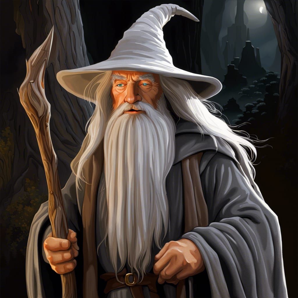 Gandalf the Grey in Hildebrandt Style