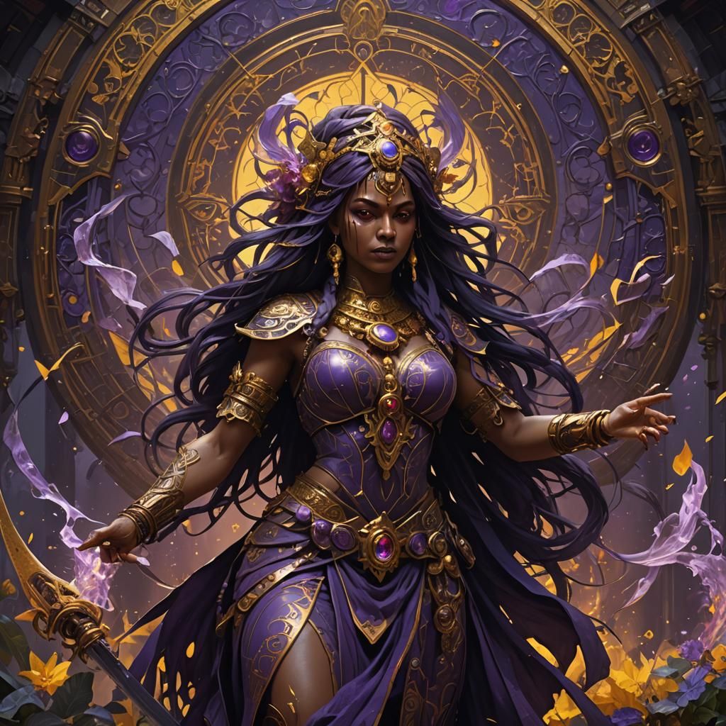 Detailed Dark Fantasy Art of Kali in 8k Resolution