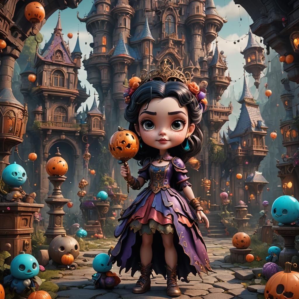 Detailed Matte Painting of Betty Boop in 8K