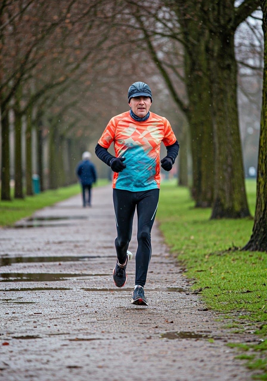 Man Running in the Rain, Professional Photography