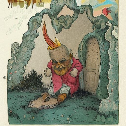 Agoraphobic Gnome: An AI Generated Interpretation