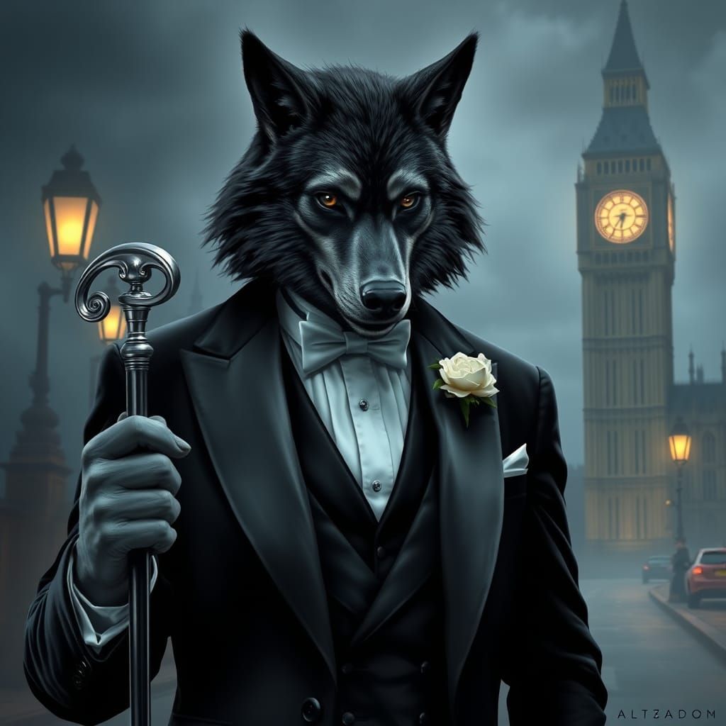 Werewolf Gentleman in Victorian London, Dark Art