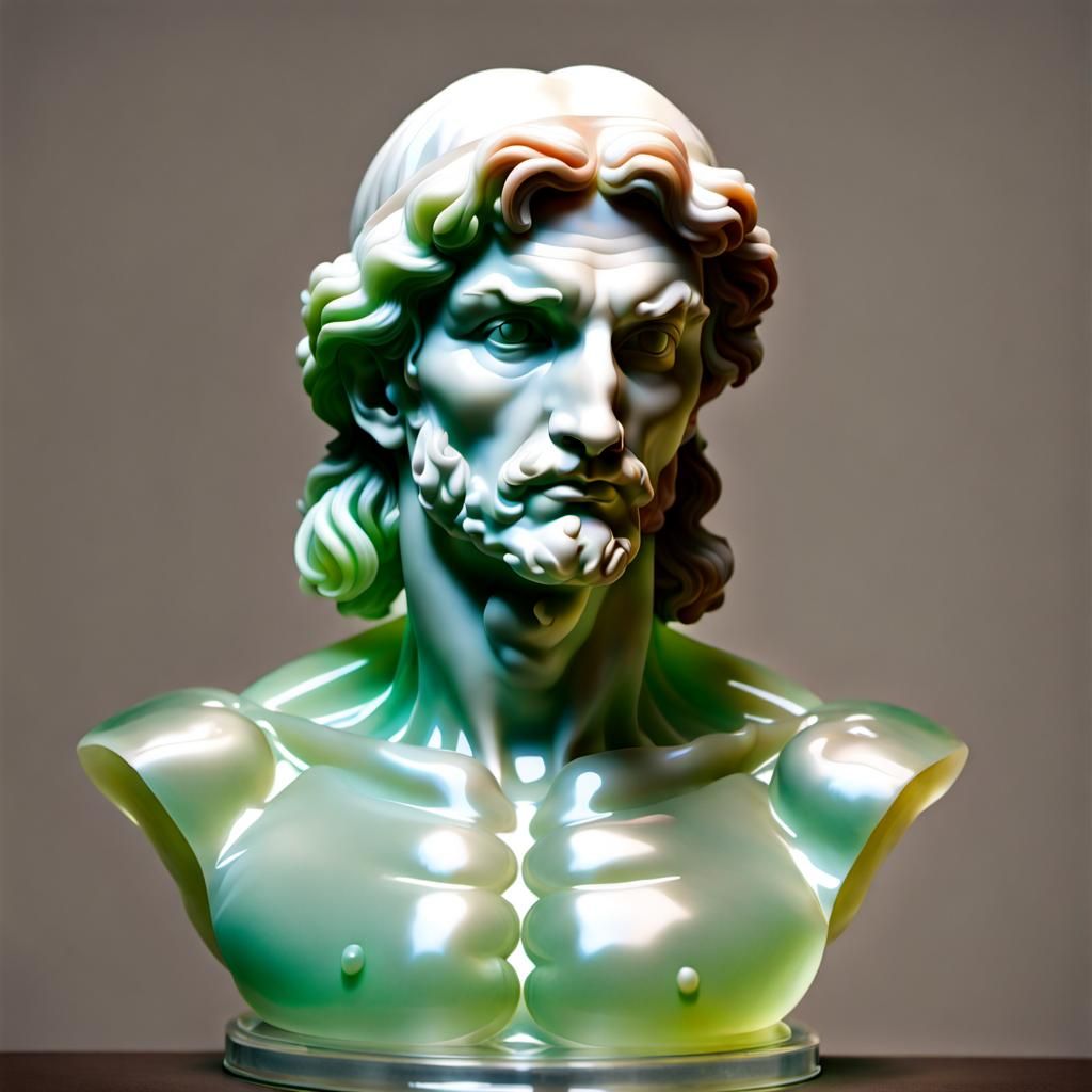 Jelly Sculpture of Michelangelo's David