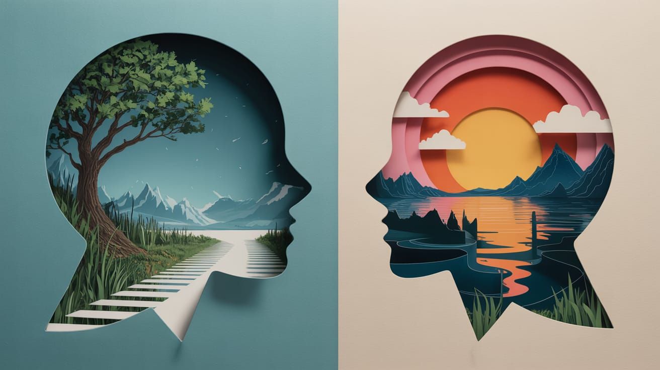 Nature vs Technology: 3D Paper Cut Collage Art