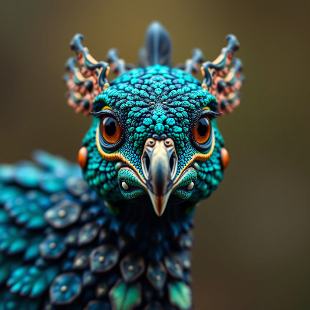 Ornate Forest Creature Portrait in Baroque Style