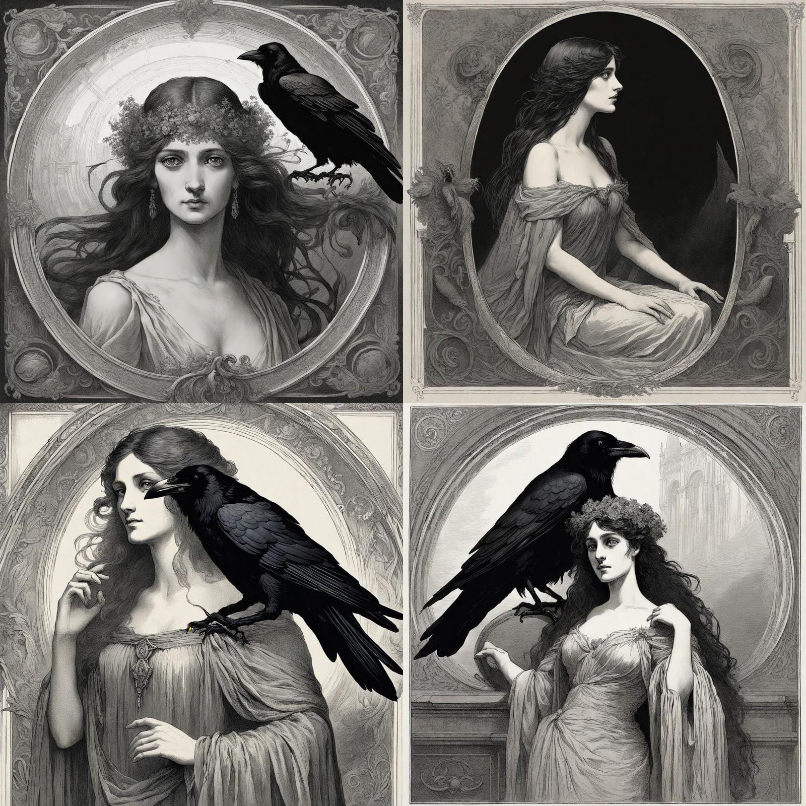 Ligeia: A Gustave Doré Style Illustration