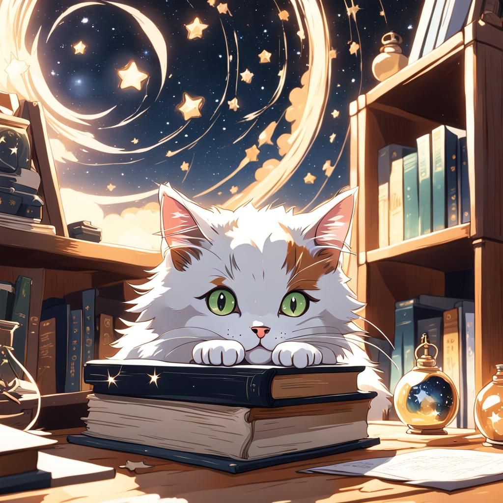 Calico Kitten Among Stars, Anime Style