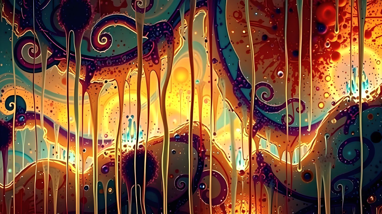 Vibrant Bioluminescent Bloom in Futuristic Art Deco Style